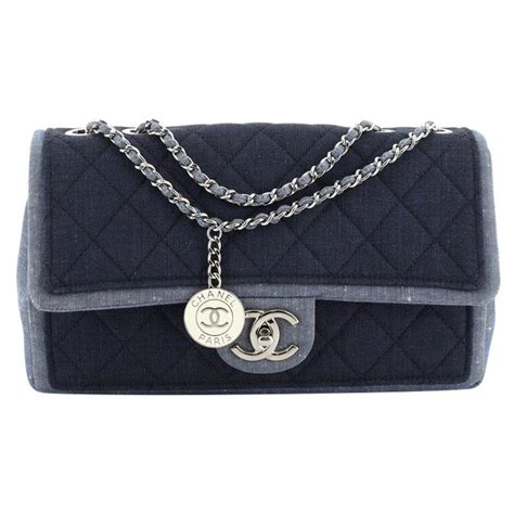 chanel denim medallion flap bag